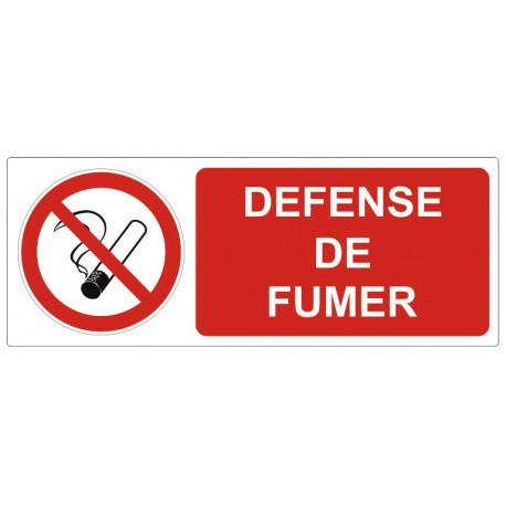 Panneau défense de fumer picto