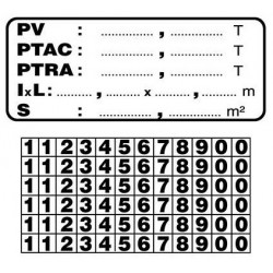 Sticker TARE pour camion