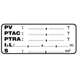 Sticker TARE pour camion personnalisé