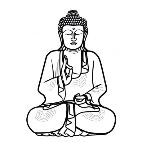 Sticker Bouddha statuette