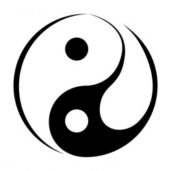 Sticker Bouddha Ying Yang