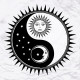 Sticker Bouddha Ying Yang