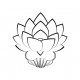 Sticker Bouddha fleur lotus