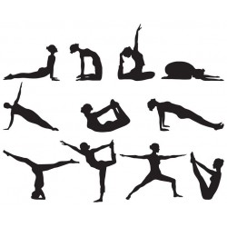 Sticker positions yoga