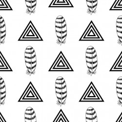 Sticker carrelage Plume et Triangle