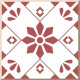 Sticker carrelage Vintage rouge