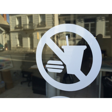 Sticker interdit de Manger et Boire