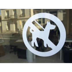 Sticker interdiction aux Chiens