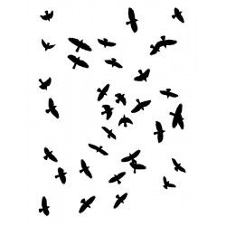 Sticker nuée d'oiseaux