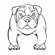 Sticker bulldog français