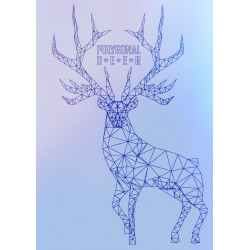 Sticker cerf origami