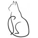 Sticker chat silouhette 02