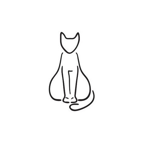 Sticker chat silouhette 06