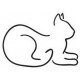 Sticker chat silouhette 08
