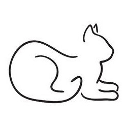 Sticker chat silouhette 08