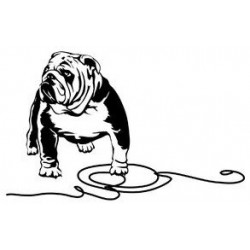 Sticker bulldog français 07