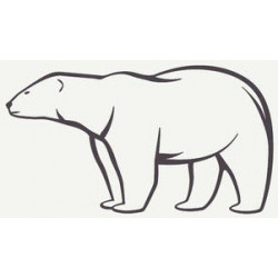 Autocollant ours blanc géant