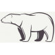 Sticker ours blanc géant