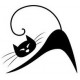 Sticker chat silouhette 16