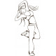 Sticker Hip hop fille dance