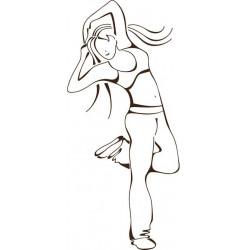 Sticker Hip hop fille dance