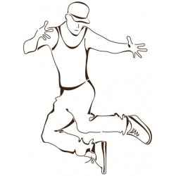 Sticker Hip hop Garçon