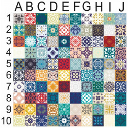 Sticker carrelage Coloré Clem