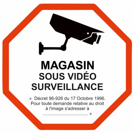 Autocollant Magasin sous vidéo - à personnaliser