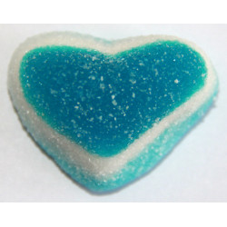 Sticker bonbon coeur bleu