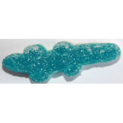 Sticker bonbon crocodile bleu