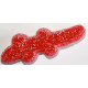 Sticker bonbon crocodile rouge