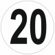 Sticker Limitation de vitesse 20 KM