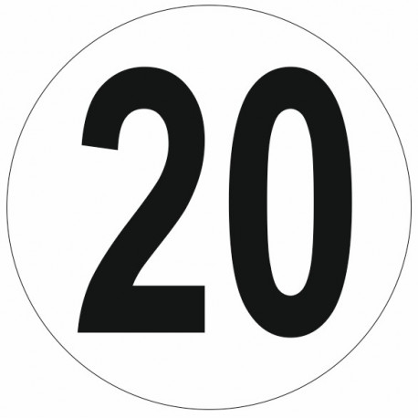 Sticker Limitation de vitesse 20 KM