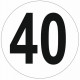 Sticker Limitation de vitesse 40 KM