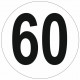Sticker Limitation de vitesse 60 KM