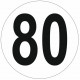 Sticker Limitation de vitesse 80 KM