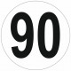 Sticker Limitation de vitesse 90 KM