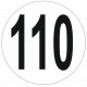 Sticker Limitation de vitesse 110 KM