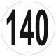 Sticker Limitation de vitesse 140 KM