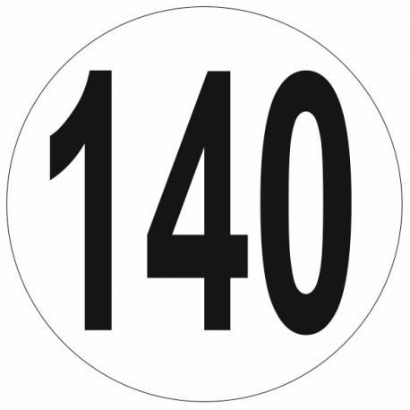Sticker Limitation de vitesse 140 KM