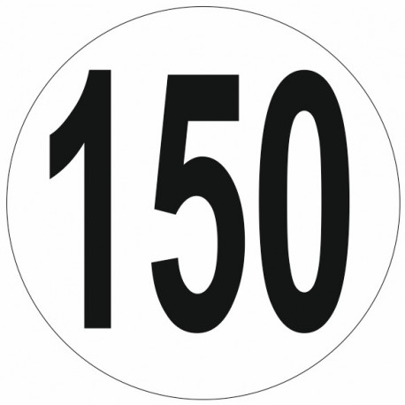 Sticker Limitation de vitesse 150 KM