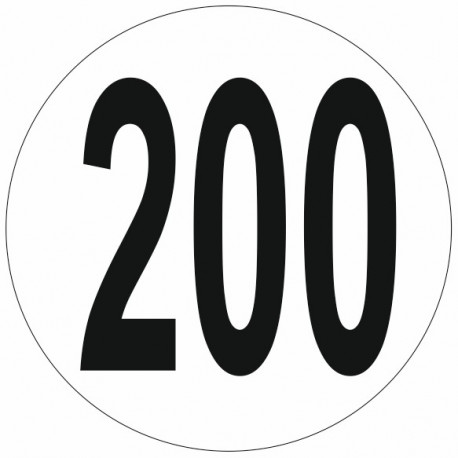 Sticker Limitation de vitesse 200 KM