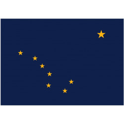 Sticker Drapeau Alaska