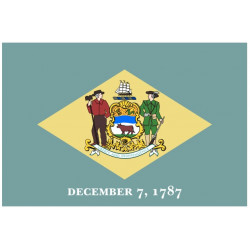 Sticker Drapeau Delaware