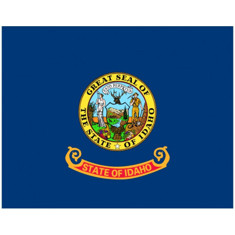 Sticker Drapeau Idaho