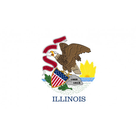 Sticker Drapeau Illinois