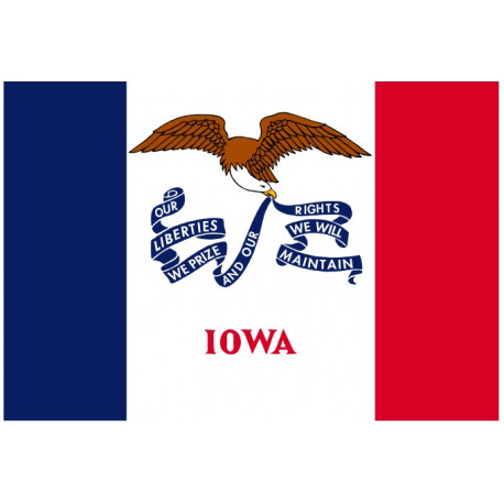 Sticker Drapeau Iowa