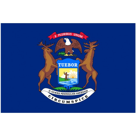 Sticker Drapeau Michigan