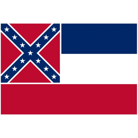 Sticker Drapeau Mississippi