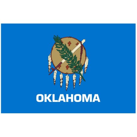 Sticker Drapeau Oklahoma